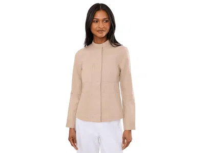 Nic + Zoe Cotton Twill Barn Jacket Women's Jacket White Pepper: Xl In Nude