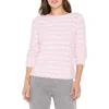 Nic + Zoe Nic+zoe Cozy Waves Striped Sweater In Pink
