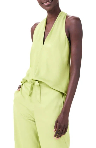 Nic + Zoe Nic+zoe Crêpe De Chine Halter Top In Grasshopper