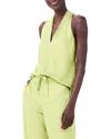 Nic + Zoe Nic+zoe Crêpe De Chine Halter Top In Green