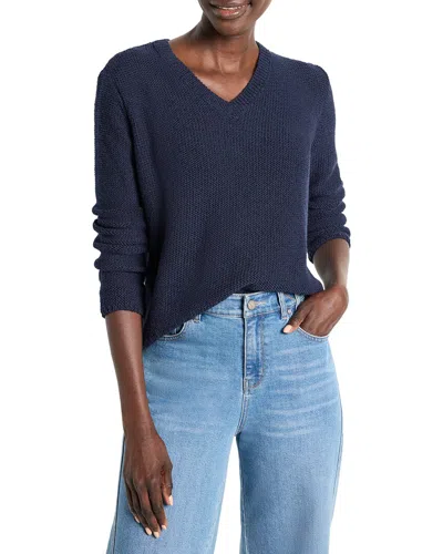 Nic + Zoe Nic+zoe Crimpy Cord Sweater In Blue
