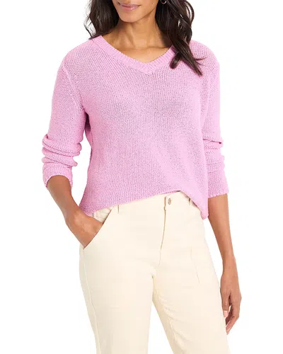 Nic + Zoe Nic+zoe Crimpy Cord Sweater In Pink Hue