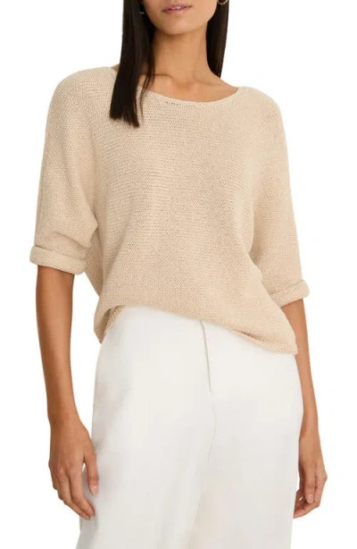 Nic + Zoe Nic+zoe Crimpy Roll Sleeve Sweater In Neutral