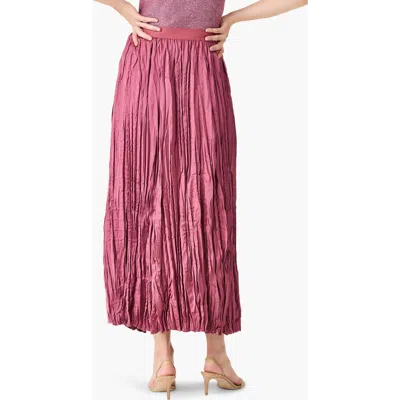 Nic + Zoe Nic+zoe Crinkle Crush Plissé Midi Skirt In Gold