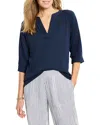 Nic + Zoe Nic+zoe Elbow Sleeve Split Neck Top