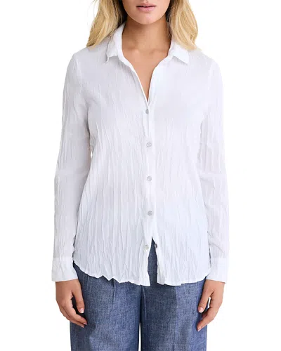 Nic + Zoe Nic+zoe Crinkled Shirt In White
