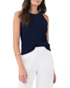 Nic + Zoe Nic+zoe Openwork Sweater Tank In Dark Indigo