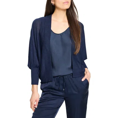 Nic + Zoe Nic+zoe Crush Open Front Cardigan In Dark Indigo