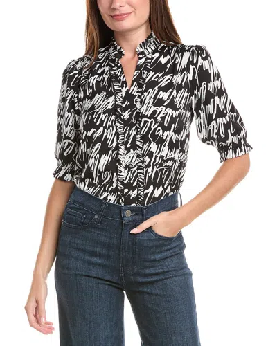 Nic + Zoe Nic+zoe Cursive Top In Black