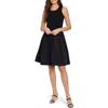 Nic + Zoe Nic+zoe Dani Sleeveless Mixed Media Dress In Black Onyx
