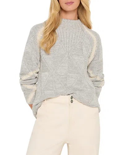 Nic + Zoe Nic+zoe Dashing Diamonds Sweater In Gray