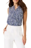 Nic + Zoe Dashing Dot Tank Top In Indigo Multi In Indigo Multi