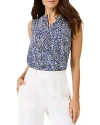 Nic + Zoe Dashing Dot Tank Top In Indigo Multi In Indigo Multi