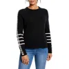 Nic + Zoe Nic+zoe Dashing Down Whipstitch High/low Sweater In Black Onyx