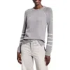 Nic + Zoe Nic+zoe Dashing Down Whipstitch High/low Sweater In Grey Multi