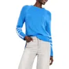 Nic + Zoe Nic+zoe Dashing Down Whipstitch High/low Sweater In Sapphire