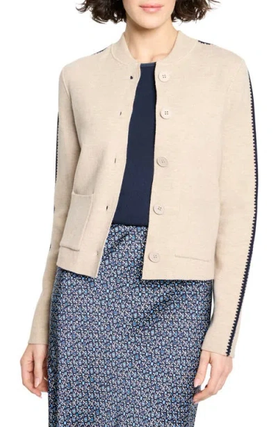 Nic + Zoe Nic+zoe Dashing Dusk Cotton Blend Cardigan In White