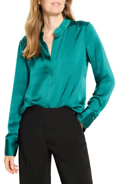 Nic + Zoe Day Gloss Shirt In Green