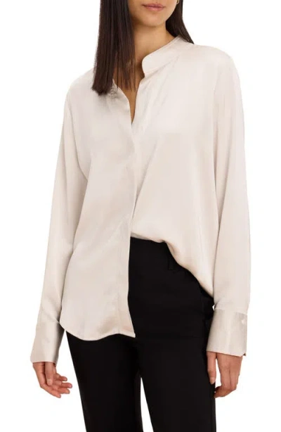 Nic + Zoe Nic+zoe Day Gloss Button-up Shirt In Neutral