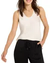 Nic + Zoe Nic+zoe Day Gloss Woven Scoop Tank In Classic Cream