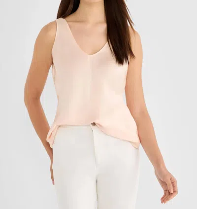 Nic + Zoe Day Gloss Woven Scoop Tank Top In Orange Sherbert In Pink