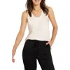Nic + Zoe Nic+zoe Day Gloss Woven Scoop Tank In Classic Cream