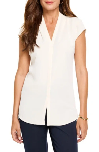 Nic + Zoe Nic+zoe Day To Night Cap Sleeve Top In Classic Cream