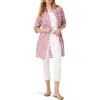 Nic + Zoe Nic+zoe Daybreak Stripe Button-up Tunic In Pink Multi