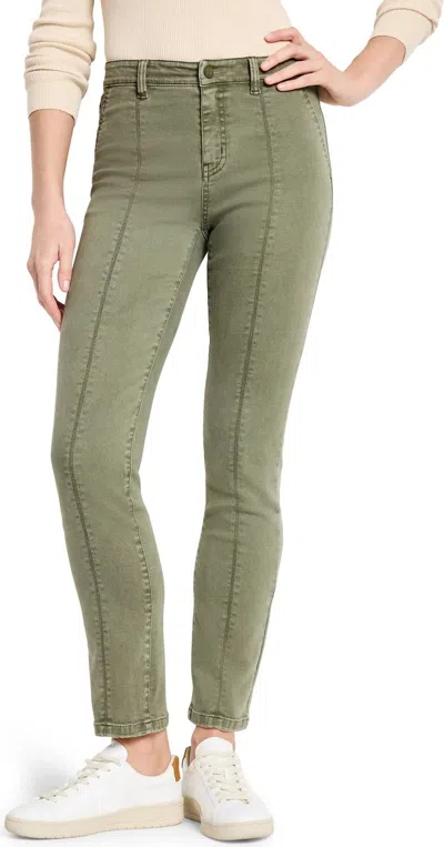 Nic + Zoe Daytrip Straight Carpenter Jeans In Olivewood In Green