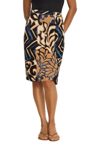 Nic + Zoe Nic+zoe Deco Blooms Knit Skirt In Multi