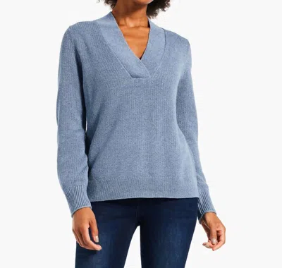Nic + Zoe Deep Dive Sweater In Blue Waves