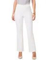 Nic + Zoe Womens Pull On Mid-rise Straight Leg Pants In White