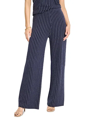 Nic + Zoe Nic+zoe Destination Stripe Pants In Blue