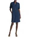 Nic + Zoe Nic+zoe Devon Button Front Mini Dress In Dark Indigo