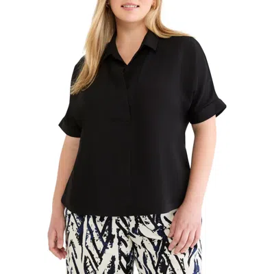 Nic + Zoe Nic+zoe Devon Button-up Shirt In Black