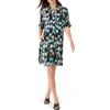 Nic + Zoe Nic+zoe Devon Circle Sequence Shirtdress In Aqua Multi