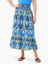Nic + Zoe Nic+zoe Diamond Dash Tiered Maxi Skirt In Blue