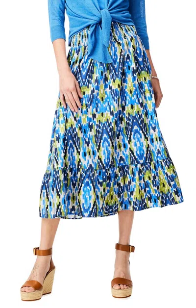 Nic + Zoe Diamond Dash Skirt In Blue Multi
