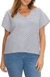 Nic + Zoe Nic+zoe Diamond Stripe Top In Multi