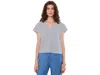 Nic + Zoe Nic+zoe Diamond Stripe Top In Gray