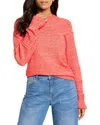 Nic + Zoe Textural Dot Cozy Sweater In Red
