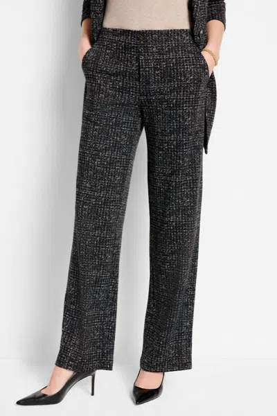 NIC + ZOE DOTTY GRID WIDE LEG PANT IN BLACK MULTI