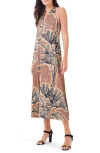 Nic + Zoe Women's Dotty Palms Halterneck Dress In Neutral Multi