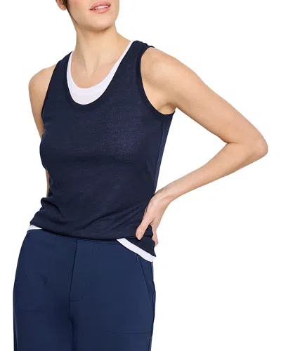 Nic + Zoe Nic+zoe Double Layer Tank Top In Dark Indigo