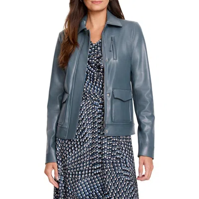 Nic + Zoe Faux Leather Downtown Jacket In Patina