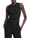 Nic + Zoe Nic+zoe Dramatically Draped Tank Top In Black Onyx
