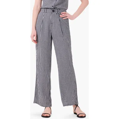 NIC + ZOE NIC+ZOE DRAPEY GINGHAM WIDE LEG PANTS