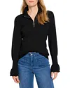 Nic + Zoe Nic+zoe Easy Charm Quarter Zip Sweater In Black