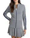 Nic + Zoe Nic+zoe Easy Gingham Zip Front Jacket In Indigo Multi