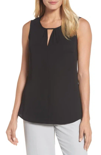Nic + Zoe Easy Keyhole Tank Top In Black Onyx